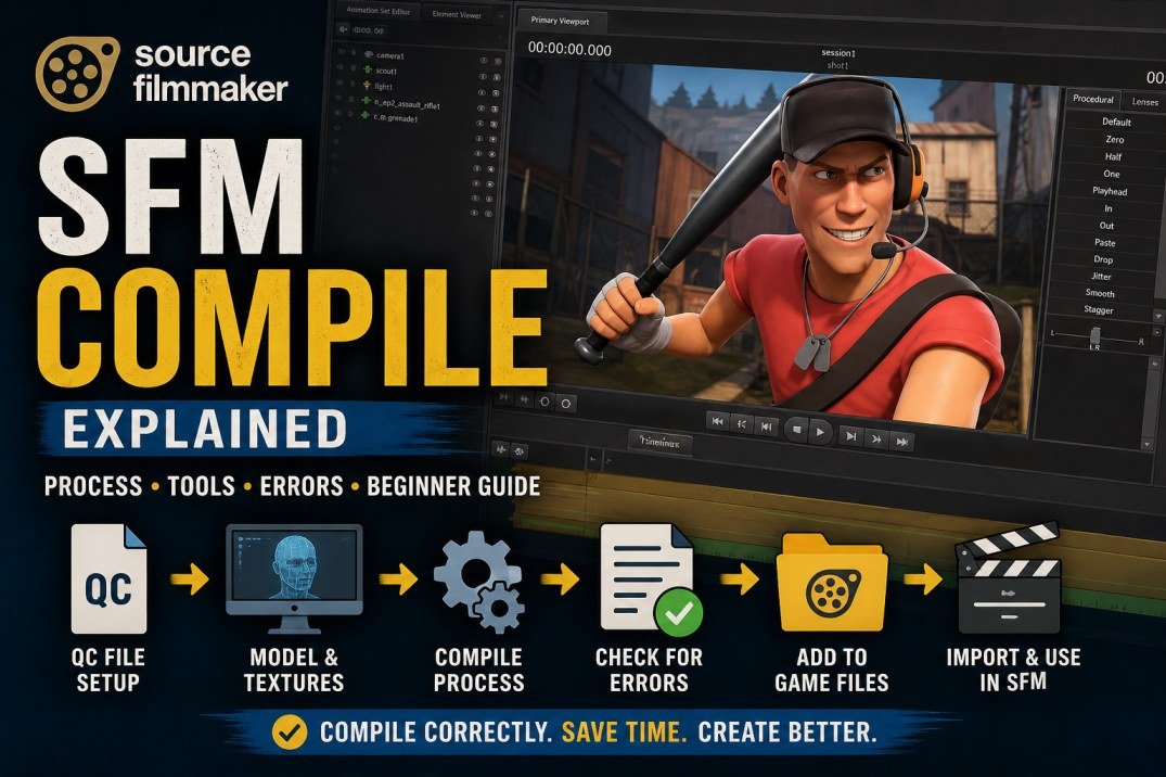 SFM Compile guide showing Source Filmmaker compilation process