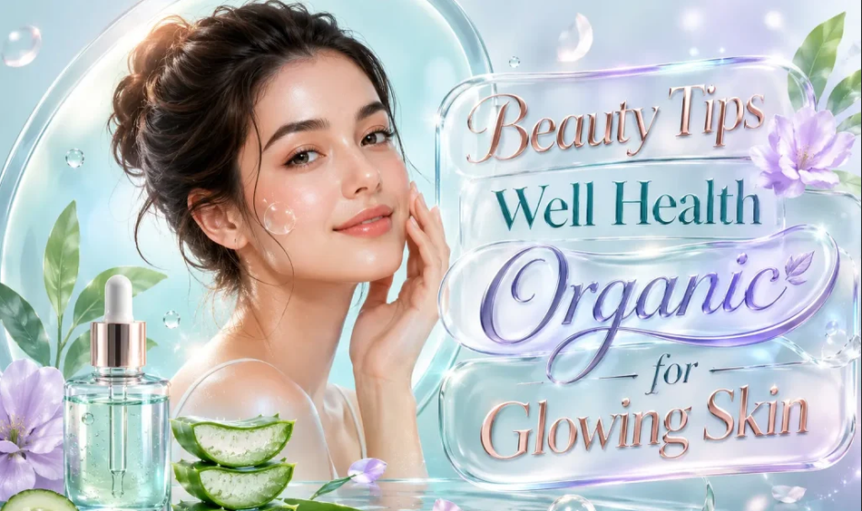 Natural beauty tips in UAE featuring organic skincare ingredients, aloe vera, rose water, honey, and argan oil.